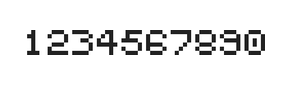 5×6数字点阵字体 ddN56AB1009
