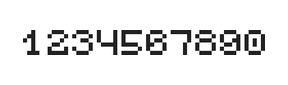 5×6数字点阵字体 ddN56AB1022