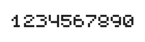 5×6数字点阵字体 ddN56AB1027