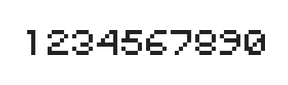5×6数字点阵字体 ddN56AB1028