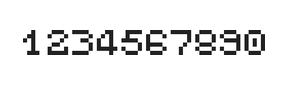 5×6数字点阵字体 ddN56AB1039