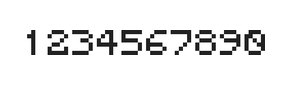 5×6数字点阵字体 ddN56AB1041