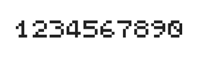 5×6数字点阵字体 ddN56AB1043