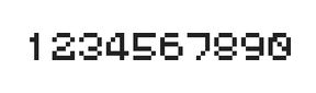 5×6数字点阵字体 ddN56AB1045