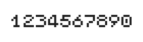 5×6数字点阵字体 ddN56AB1047