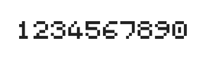 5×6数字点阵字体 ddN56AB1049