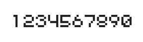5×6数字点阵字体 ddN56AB1050