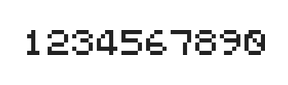 5×6数字点阵字体 ddN56AB1053