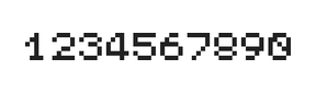 5×6数字点阵字体 ddN56AB1056