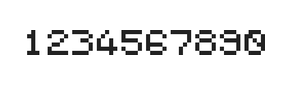 5×6数字点阵字体 ddN56AB1059