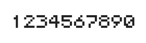 5×6数字点阵字体 ddN56AB1060