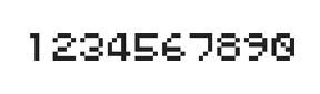 5×6数字点阵字体 ddN56AB1063