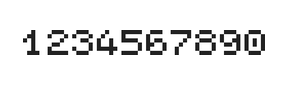 5×6数字点阵字体 ddN56AB1064