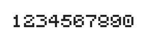 5×6数字点阵字体 ddN56AB1070