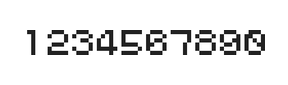 5×6数字点阵字体 ddN56AB1076