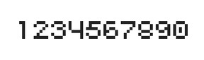 5×6数字点阵字体 ddN56AB1077