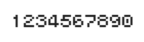 5×6数字点阵字体 ddN56AB1078