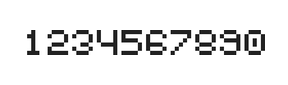 5×6数字点阵字体 ddN56AB1082