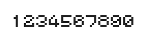 5×6数字点阵字体 ddN56AB1083