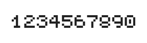 5×6数字点阵字体 ddN56AB1084