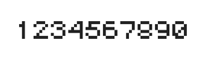 5×6数字点阵字体 ddN56AB1087