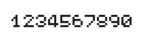 5×6数字点阵字体 ddN56AB1089