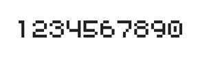 5×6数字点阵字体 ddN56AB1090