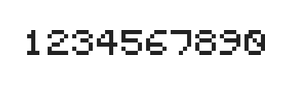 5×6数字点阵字体 ddN56AB1095