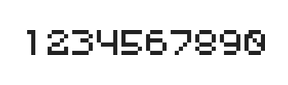 5×6数字点阵字体 ddN56AB1099