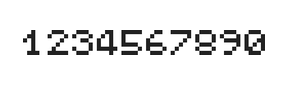 5×6数字点阵字体 ddN56AB1104