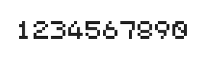 5×6数字点阵字体 ddN56AB1105