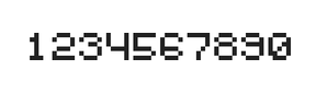 5×6数字点阵字体 ddN56AB1109
