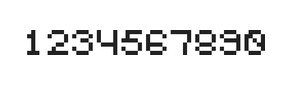 5×6数字点阵字体 ddN56AB1117