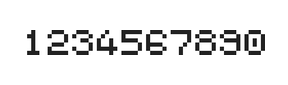 5×6数字点阵字体 ddN56AB1122