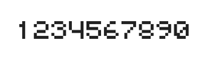 5×6数字点阵字体 ddN56AB1130