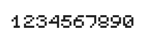 5×6数字点阵字体 ddN56AB1131