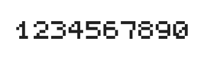 5×6数字点阵字体 ddN56AB1139