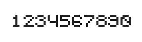 5×6数字点阵字体 ddN56AB1148