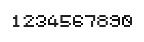 5×6数字点阵字体 ddN56AB1149