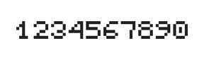5×6数字点阵字体 ddN56AB1150
