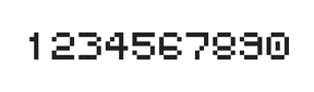 5×6数字点阵字体 ddN56AB1153