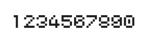 5×6数字点阵字体 ddN56AB1168