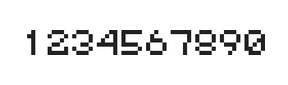 5×6数字点阵字体 ddN56AB1170