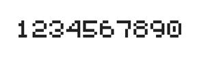 5×6数字点阵字体 ddN56AB1175