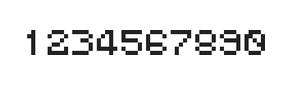 5×6数字点阵字体 ddN56AB1177