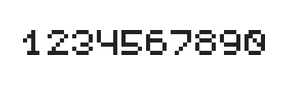 5×6数字点阵字体 ddN56AB1179