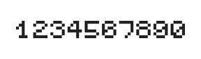 5×6数字点阵字体 ddN56AB1180