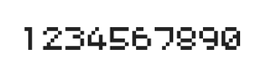 5×6数字点阵字体 ddN56AB1183