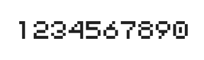 5×6数字点阵字体 ddN56AB1184