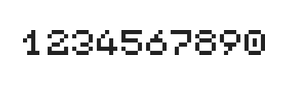 5×6数字点阵字体 ddN56AB1187